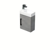 Viseća kupaonski ormarić SAT Cube Way s keramičkim umivaonikom u dekoru betona