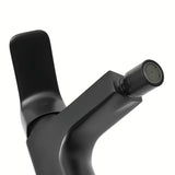 SAT Cube Way miješalica za bide s odvodom u mat crnoj boji s fleksibilnim perlatorom