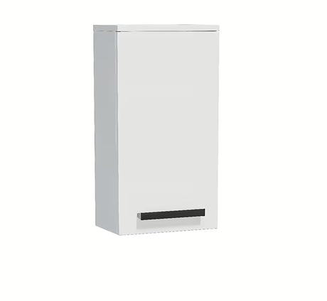 Viseća kupaonski ormarić SAT Cube Way 32,5 x 20 x 63 cm u bijelom sjaju s kromiranim ručkicama