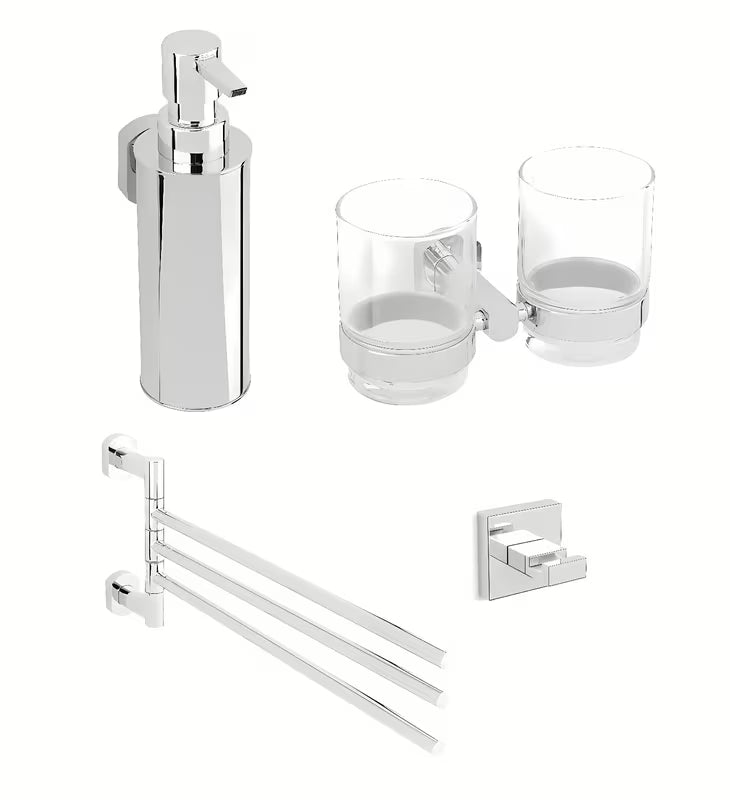 Cjenovno povoljniji set kupaonskih dodataka SAT Cube way u modernom minimalističkom dizajnu