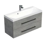 Viseća kupaonski ormarić s umivaonikom SAT Cube Way u dekoru imitacije betona 100x53x40 cm