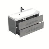 Viseća kupaonski ormarić s umivaonikom SAT Cube Way u dekoru imitacije betona 100x53x40 cm