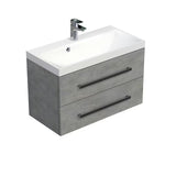 Viseća kupaonski ormarić s umivaonikom SAT Cube Way 80x40x53 cm u dekoru imitacije betona