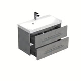 Viseća kupaonski ormarić s umivaonikom SAT Cube Way 80x40x53 cm u dekoru imitacije betona