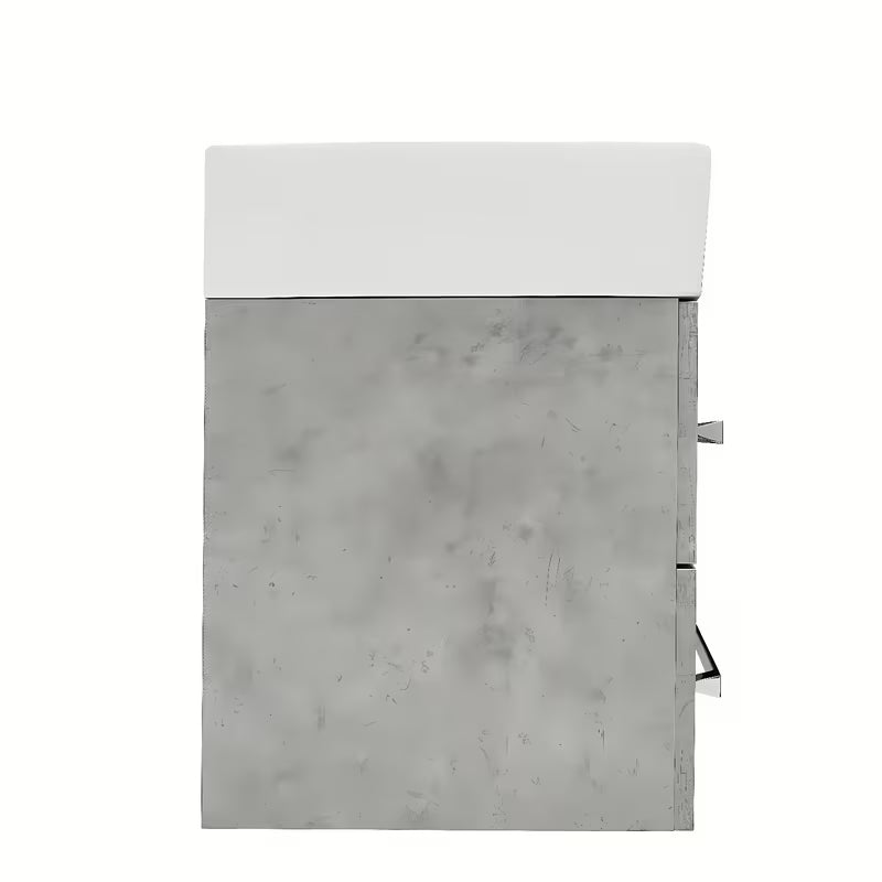 Viseća kupaonski ormarić s keramičkim umivaonikom SAT Cube Way 60x46 cm u dekoru betona