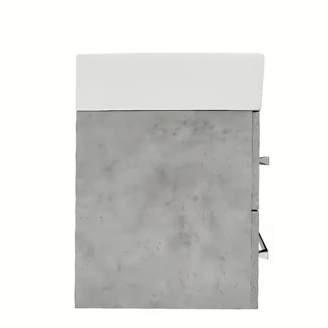 Viseća kupaonski ormarić s keramičkim umivaonikom SAT Cube Way 60x46 cm u dekoru betona