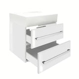 Viseća kupaonski ormarić SAT Cube Way s keramičkim umivaonikom u sjajnoj bijeloj boji 60x46x53 cm.