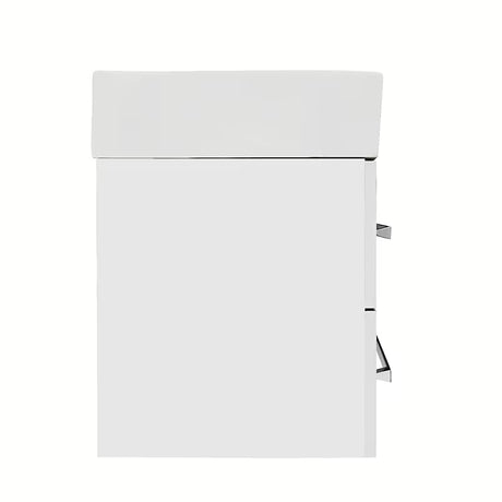 Viseća kupaonski ormarić SAT Cube Way s keramičkim umivaonikom u sjajnoj bijeloj boji 60x46x53 cm.