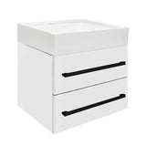 Viseća kupaonski ormarić s keramičkim umivaonikom SAT Cube Way u bijelom sjaju 60x53x46 cm