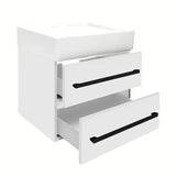 Viseća kupaonski ormarić s keramičkim umivaonikom SAT Cube Way u bijelom sjaju 60x53x46 cm