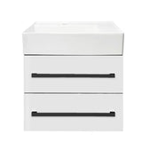 Viseća kupaonski ormarić s keramičkim umivaonikom SAT Cube Way u bijelom sjaju 60x53x46 cm