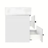 Viseća kupaonski ormarić s keramičkim umivaonikom SAT Cube Way u bijelom sjaju 60x53x46 cm