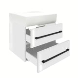 Viseća kupaonski ormarić SAT Cube Way s keramičkim umivaonikom u bijelom sjaju 60x46x53 cm