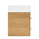 Viseća kupaonski ormarić SAT Cube Way s keramičkim umivaonikom u dekoru hrasta hickory 60x46x53 cm