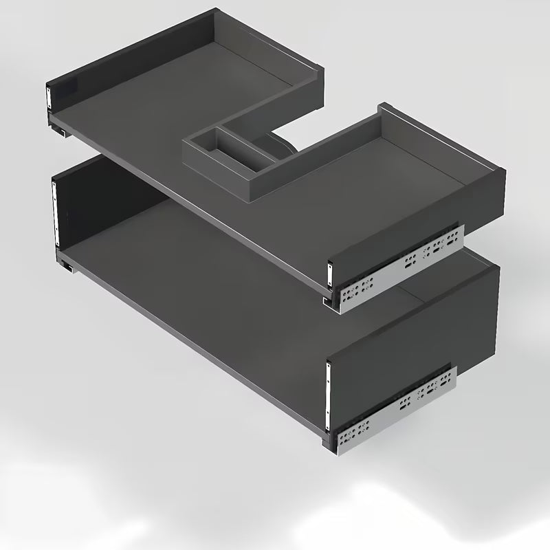 Viseća kupaonski ormarić SAT Cube Way s keramičkim umivaonikom u dekoru hrasta hickory