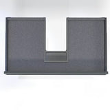 Viseća kupaonski ormarić SAT Cube Way s keramičkim umivaonikom u dekoru hrasta wellington i crnim ručkicama.