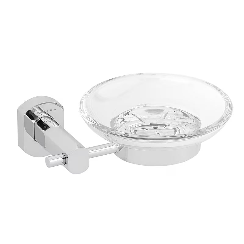 Zidna posuda za sapun SAT Cube Way pro za kruti sapun u izvedbi chrome