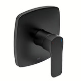 Podžbukna jednoručna baterija miješalica za tuš SAT Cube Way u crnoj mat izvedbi pro za modernu kupaonicu.