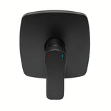 Podžbukna jednoručna baterija miješalica za tuš SAT Cube Way u crnoj mat izvedbi pro za modernu kupaonicu.