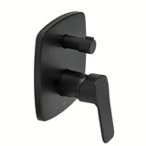 Podžbukna miješalica za tuš SAT Cube Way u crnoj mat izvedbi s modernim četvrtastim dizajnom