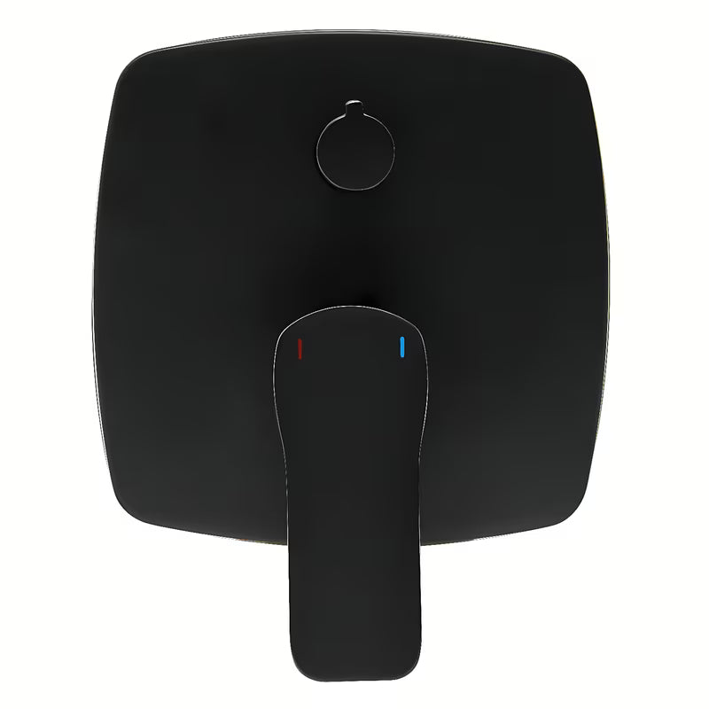 Podžbukna miješalica za tuš SAT Cube Way u crnoj mat izvedbi s modernim četvrtastim dizajnom