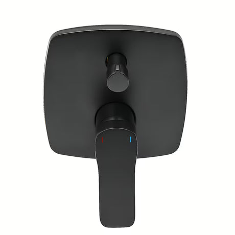 Podžbukna miješalica za tuš SAT Cube Way u crnoj mat izvedbi s modernim četvrtastim dizajnom