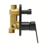 Podžbukna miješalica za tuš SAT Cube Way u crnoj mat izvedbi s modernim četvrtastim dizajnom