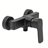 Jednoručna Baterija zidna miješalica za tuš SAT Cube Way u mat crnoj boji bez tuš seta.
