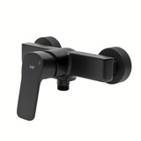 Jednoručna Baterija zidna miješalica za tuš SAT Cube Way u mat crnoj boji bez tuš seta.