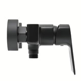 Jednoručna Baterija zidna miješalica za tuš SAT Cube Way u mat crnoj boji bez tuš seta.