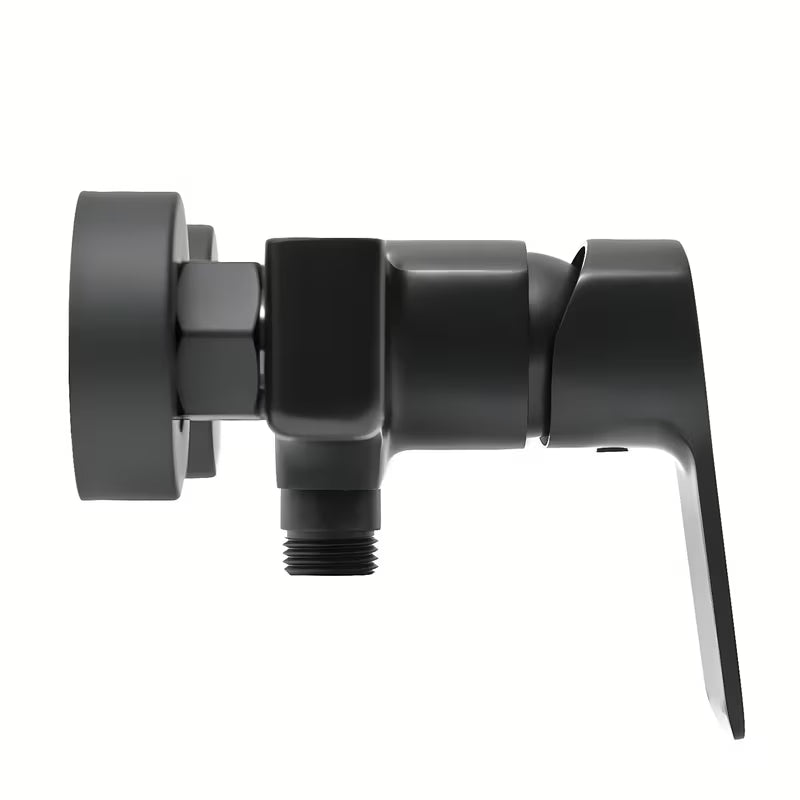 Jednoručna Baterija zidna miješalica za tuš SAT Cube Way u mat crnoj boji bez tuš seta.