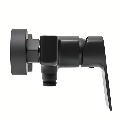 Jednoručna Baterija zidna miješalica za tuš SAT Cube Way u mat crnoj boji bez tuš seta.