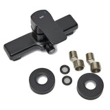 Jednoručna Baterija zidna miješalica za tuš SAT Cube Way u mat crnoj boji bez tuš seta.