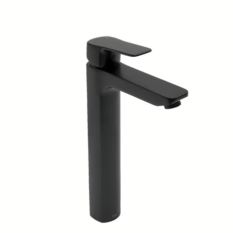 Visoka miješalica za Umivaonik SAT Cube Way u crnoj mat boji s polugom