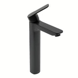 Visoka miješalica za Umivaonik SAT Cube Way u crnoj mat boji s polugom