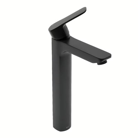 Visoka miješalica za Umivaonik SAT Cube Way u crnoj mat boji s polugom