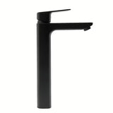 Visoka miješalica za Umivaonik SAT Cube Way u crnoj mat boji s polugom