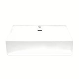 Bijeli keramički viseći umivaonik SAT Cube Way 60x42 cm s otvorom pro slavinu u sredini