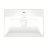 Bijeli keramički viseći umivaonik SAT Cube Way 60x42 cm s otvorom pro slavinu u sredini