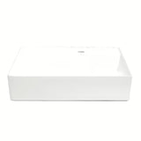 Bijeli keramički viseći umivaonik SAT Cube Way 60x46 cm s odlagališnom površinom lijevo