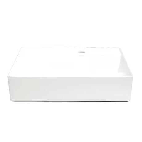 Bijeli keramički viseći umivaonik SAT Cube Way 60x46 cm s odlagališnom površinom lijevo