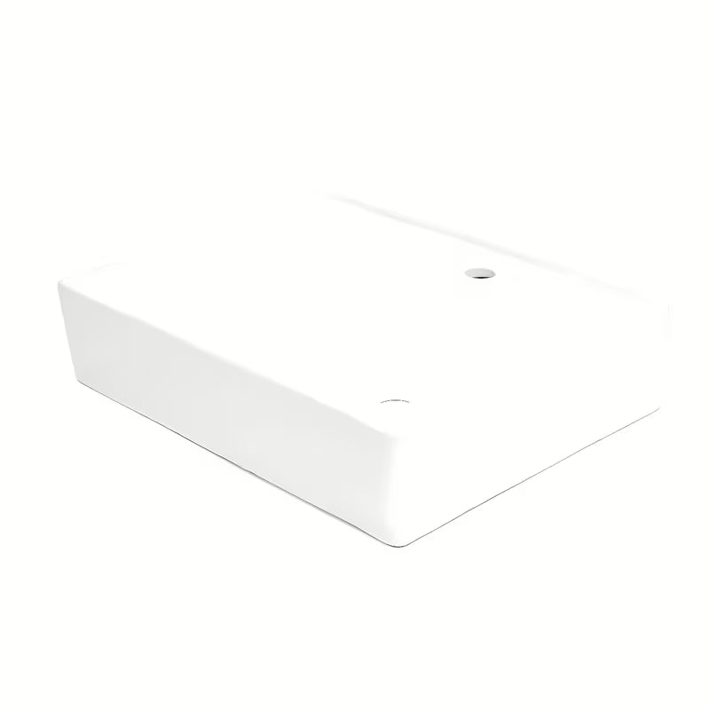 Bijeli keramički viseći umivaonik SAT Cube Way 60x46 cm s odlagališnom površinom lijevo