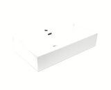 Bijeli keramički viseći umivaonik SAT Cube Way 75x42 cm s preljevom i otvorom pro slavinu