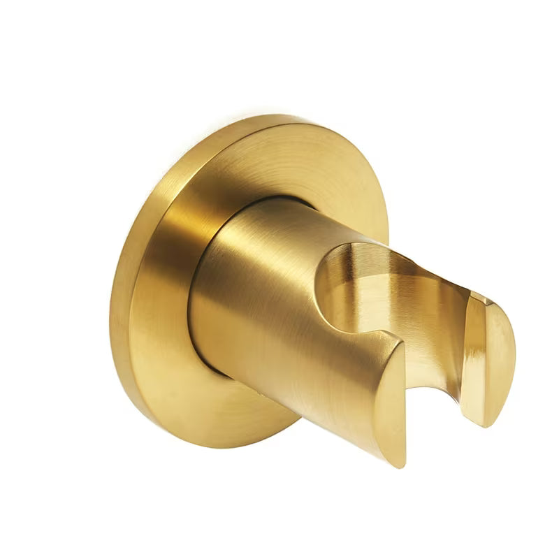 Fiksni zidni nosač ručnog tuša SAT Dark u izvedbi brušeno zlato s PVD završnom obradom.