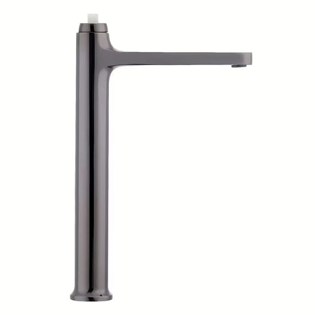 Visoka miješalica za Umivaonik SAT Dark u završnoj obradi PVD gun metal bez odvoda.