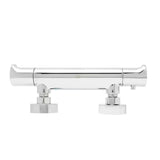 Kromirana zidna termostatska miješalica za tuš SAT Dark sa sigurnosnim graničnikom na 38 °C.