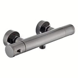 Termostatska zidna miješalica za tuš SAT Dark u obradi PVD gun metal bez tuš seta.