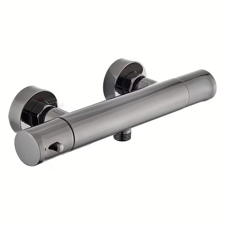 Termostatska zidna miješalica za tuš SAT Dark u obradi PVD gun metal bez tuš seta.