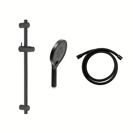 Tuš set SAT Dark u mat crnoj izvedbi s 3 funkcije pro modernu kupaonicu.