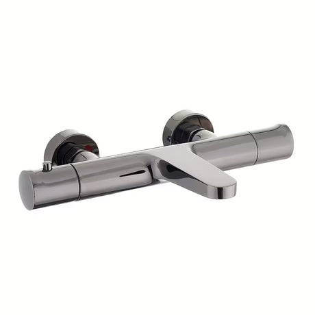 Termostatska zidna miješalica za kadu SAT Dark u mat izvedbi PVD gun metal bez tuš seta.